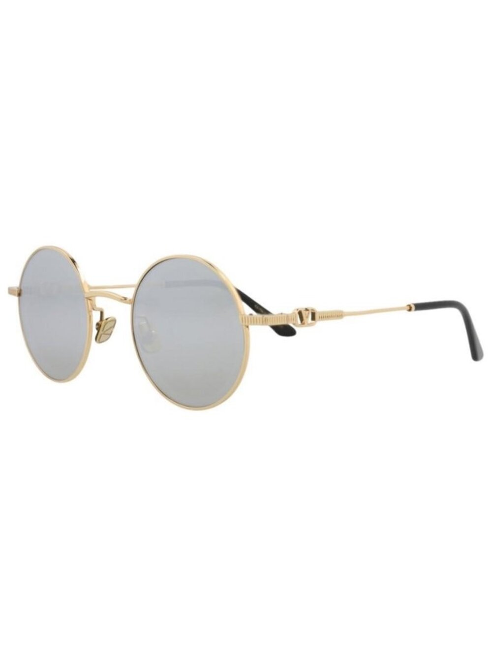 New Valentino Unisex Round/Oval Gold Gold Silver Fashion Designer Sunglasses
